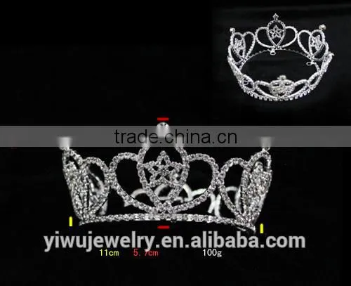 2015 Fashion Rhinestone Full RoundPageant Crowns For Adult H172-174 photo-2