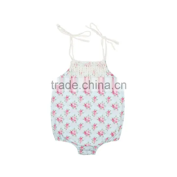High Quality Summer Boutique Baby Clothing Rompers Baby Girl Floral Lace Rompers Infant and Toddlers Rompers photo-6