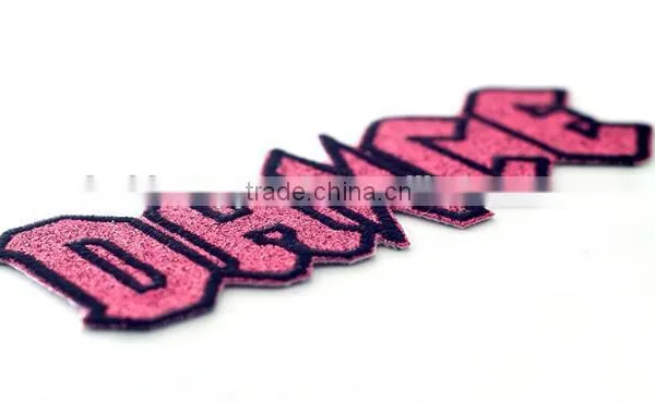 Pink Letter Embroidery Patch for Garment to Decorate photo-2