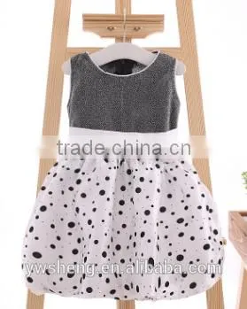 2016 New Summer Baby Girl Polka Dot Dress Princess Dress Lantern Puffy Pettiskirt Tutu photo-3