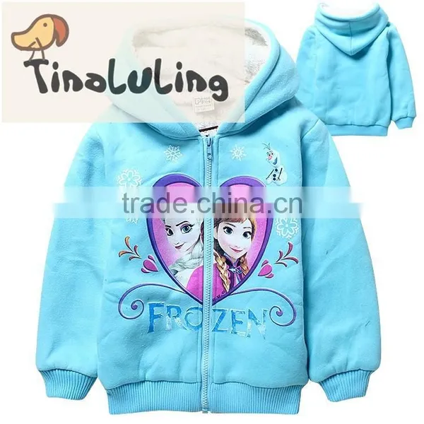 2015 Cute Love Coral Fleece Jackets Kids Clothing Wholesale Girls Baby Clothes photo-3