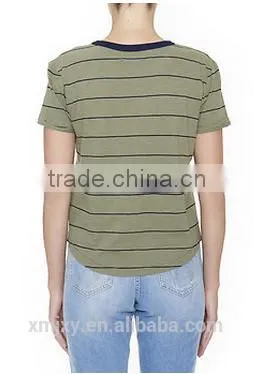 100% Cotton Regular Fitting Army Tee for Woman photo-3