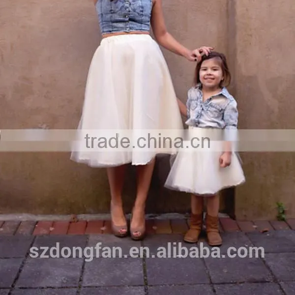 2017 New Arrive Tulle Skirt Mother And Daughter Matching Dresses photo-4