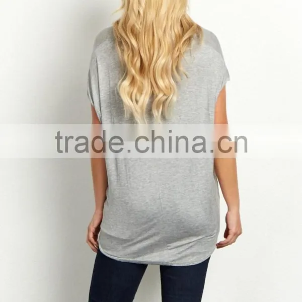 Wholesale Graphic Print Short Sleeve Maternity Wear Fashion Women Maternity Top photo-4