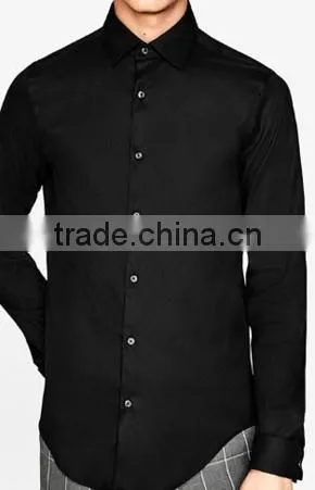 Long Sleeve Elastic Oxford Shirt photo-2