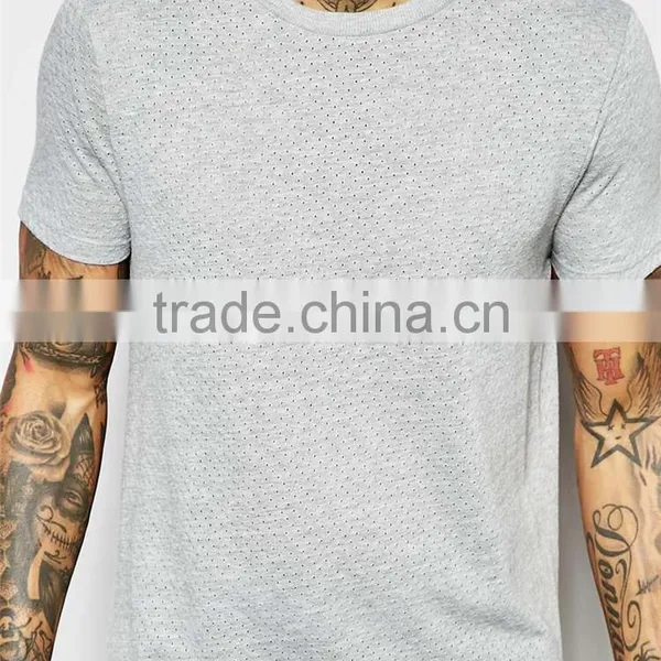 2017 Guangzhou Shandao OEM Summer Stylish With Dot 180g Polyester Cotton Short Sleeve O-Neck Dri Fit Shirt photo-4
