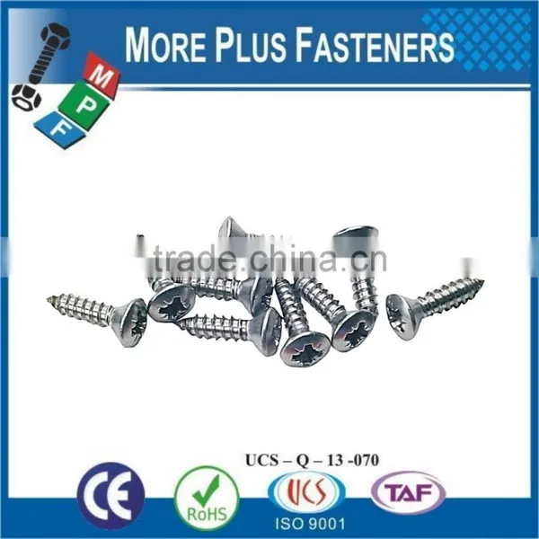 Made in Taiwan Phillips Recess Oval Countersunk Head Tapping Screw photo-2