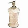 Champagne Marble Liquid Soap Dispenser in Pedestal Collection Style, Measures 3 1/2 x 8 1/4-inch