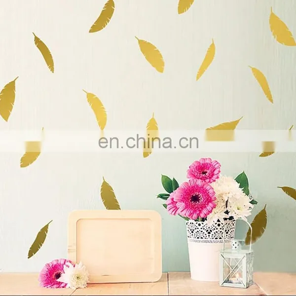 Feather Shape Ins Style Vinyl Mini Wall Sticker Children Room Home Decoration Mural Roon Decal photo-2