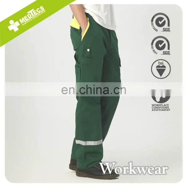 Green High-quality Reflective Work Trouser Industry Workwear Pants