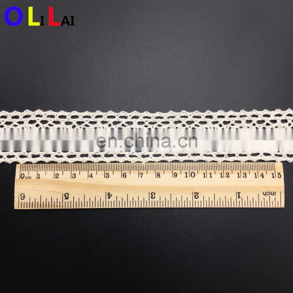 OLCT003 3cm Wholesale White African Cotton Tulle Lace Crochet for Ladies Clothes photo-4