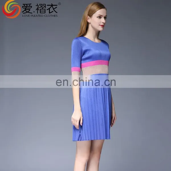 Short Sleeve Mix Color Summer One Piece Girls Dress For Girls photo-4
