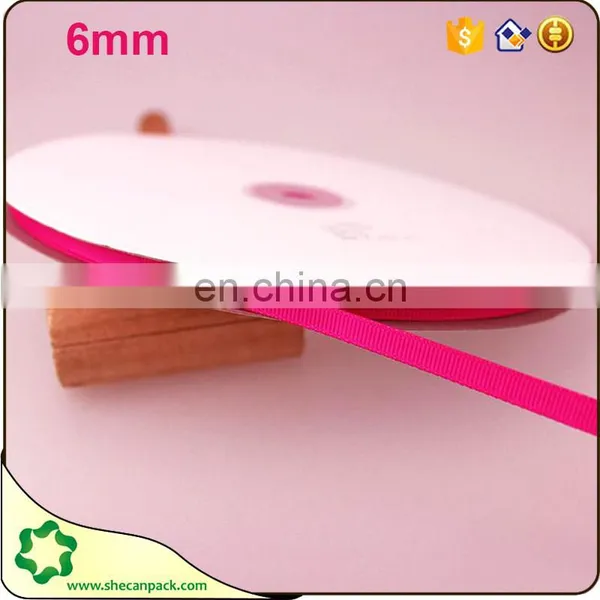 SHECAN Polyester Plain Different Color Size 6mm Wide 'grosgrain Ribbon for Gift photo-3