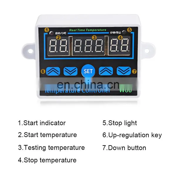 W88 12V/220V 10A Digital LED Temperature Controller Thermostat Control Switch, Digital Thermostat 10A Temperature Controller photo-4