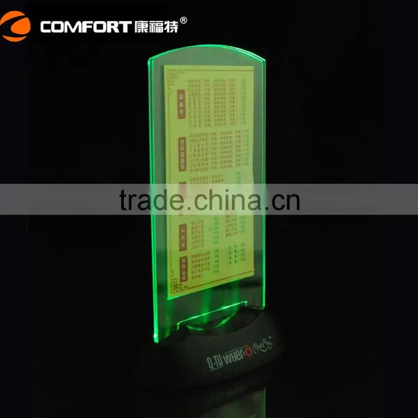 Plastic/Acrylic/ABS Material Acrylic Bar Led Menu Holder photo-5