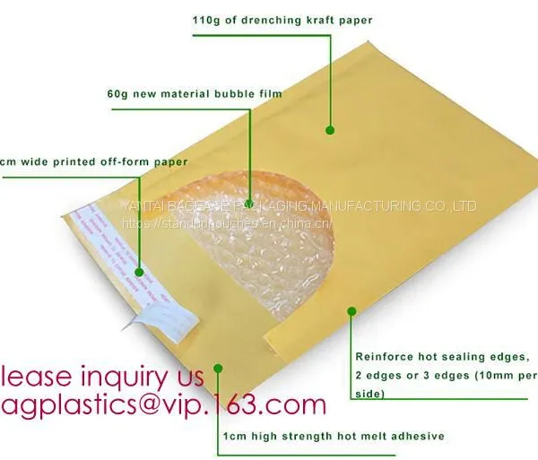 Bubble Out Bag Pouches, Shipping Mailers, Protective Self-Seal Bubble Packaging Bags, Shockproof Foam Bags photo-2