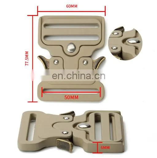 Hot Product Outdoor Buckle Custom Logo 50mm Metal Adjustable Tactical Belt Buckle for Military photo-2