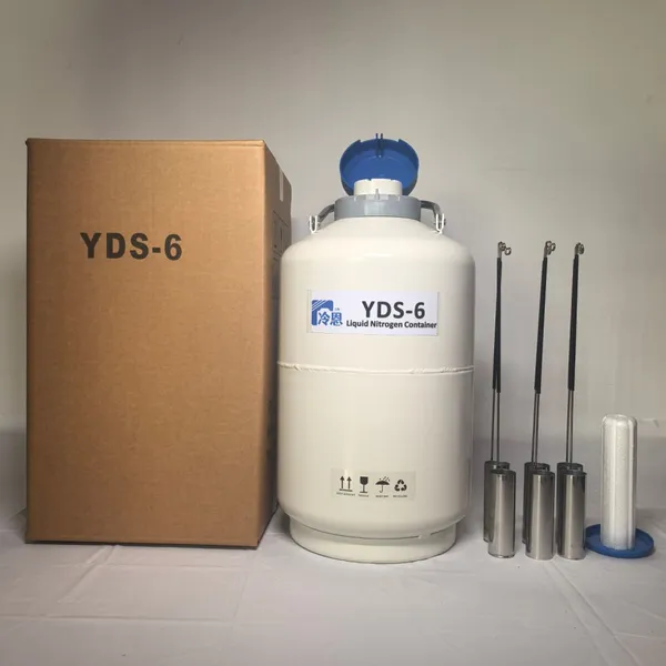 Liquid Nitrogen Tank of Cryopreservation Animal Semen Apply to Agriculture Husbandry 6L photo-2