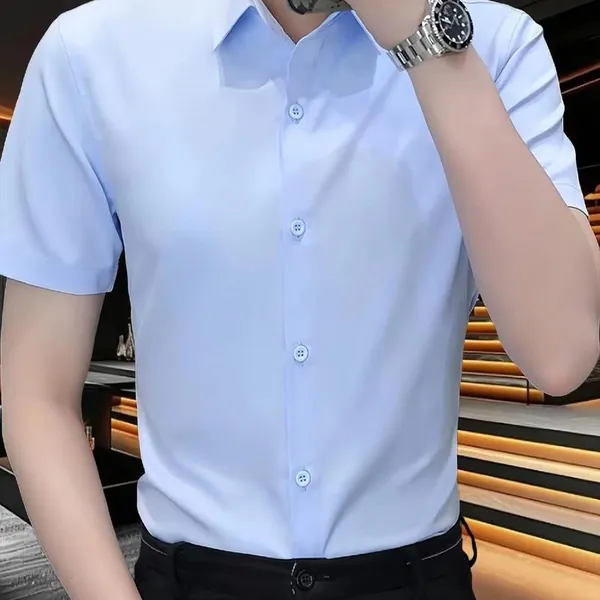 TC65/35 Polyester Cotton Dyed Fabric 45S*45S 133*72 Plain Woven Formal Shirt Fabric photo-2