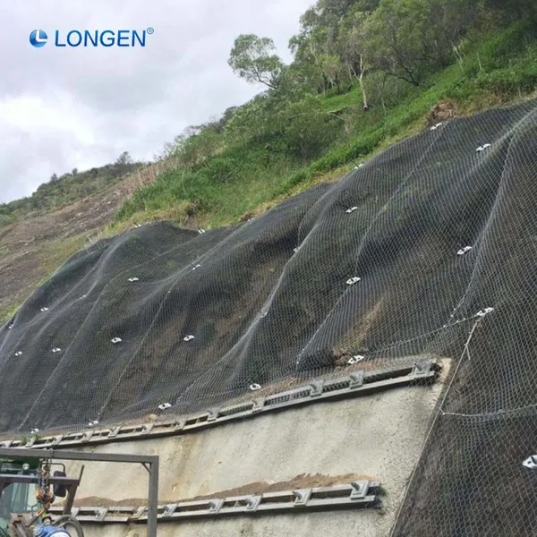 Rockfall Netting G65 4 Premium Anti Drop SNS Slope Protection Mesh High Tensile Rockfall Netting Lock Scenic Slope Rock Mass photo-3