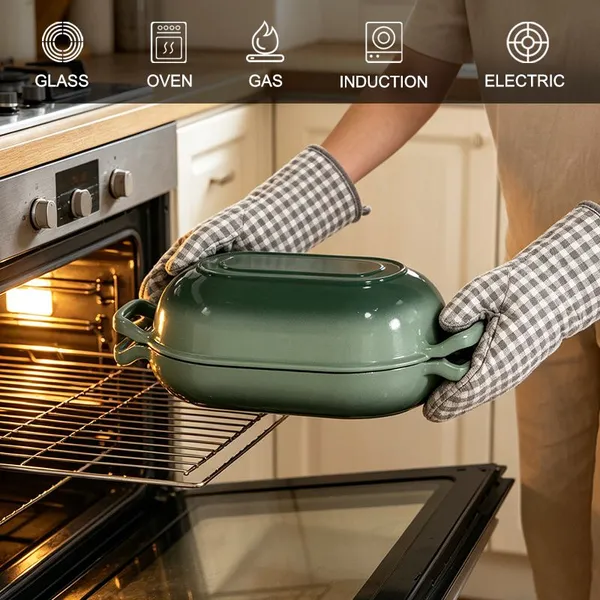 Private Label 2 in 1 Enameled Cast Iron Sourdough Bread Oven photo-4