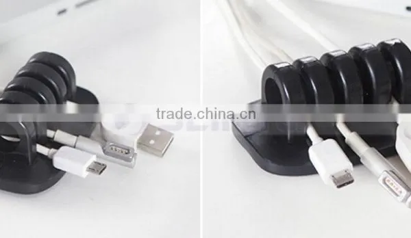 Silicone Desk Wall Adhesive Cable Clip Organizer photo-6