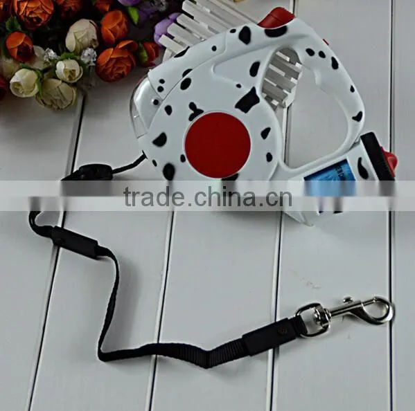 New 2016 Pet Traction Comes Empty Garbage Bags Triple Automatic Retractable Dog Leash With LED Light Pet Traction 4 Colored 4.5m photo-5