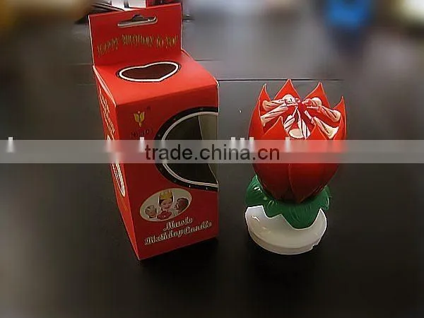 Lotus(flower) Birthday Music Candle