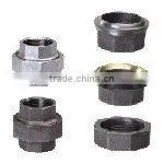 Galvanized Black Male Threaded Hexagon 330 Union Malleable Cast Iron Pipe Fittings