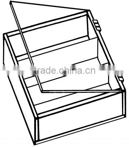 Many Compartments Sectional Square Acrylic Tray With Hinge Cover photo-3