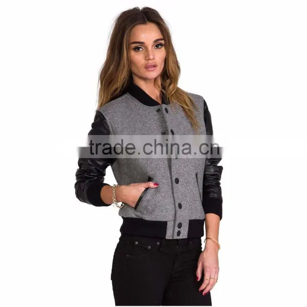 Varsity Jacket Grey and Black