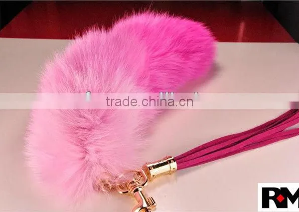 Fashion Dyed 100% Genuine Fox Tail Fur Accessory for Bags photo-2