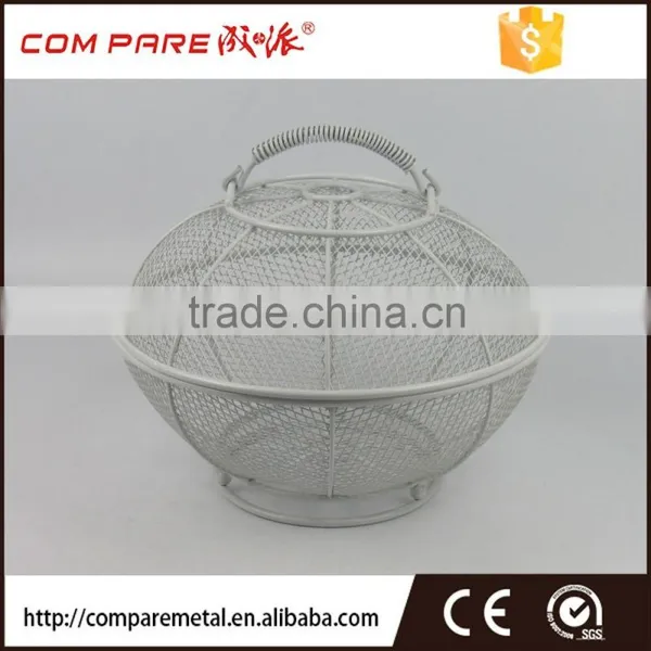 Metal Iron Fruit Basket With Cover photo-2