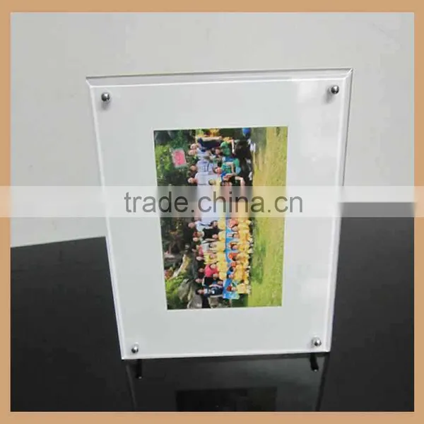 Customized Free Standing Acrylic Photo Frame With Advertising Nails photo-3