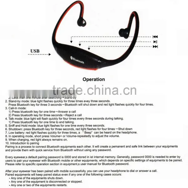 Hot Sales Outdoor High and Bluetooth Headset photo-4