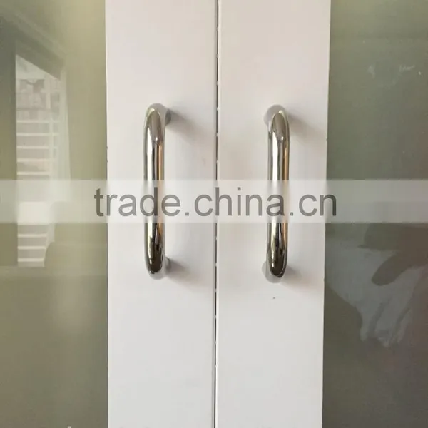 Modern House Design Laminated Glass Swing Closet Solid Wood Door photo-2