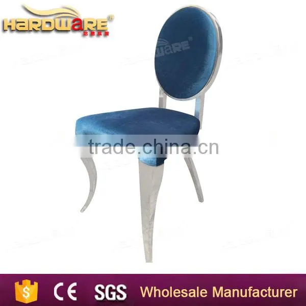 2016 Stainless Steel Round Back Design Fabric Banquet Hall Chairs photo-6