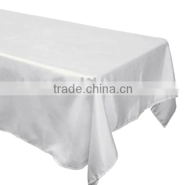 Satin Fabric Table Cover, Square Banquet Tablecloth, Hotel Table Linen