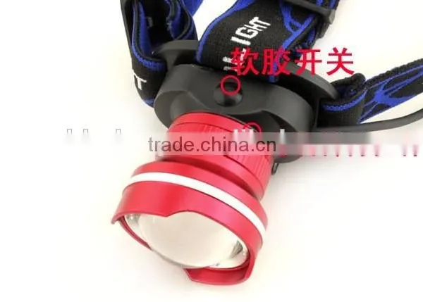 High Power Rechargeable Zoom Function LED Headlight Aluminum Headlamp photo-4