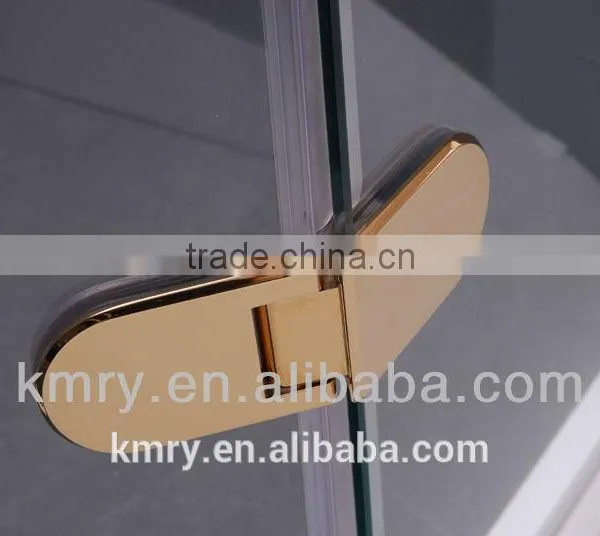 304 Stainless Steel Golden Chrome Luxury Square Hinge Glass Shower Screens&Bath Shower Screens Glass(KD3301) photo-3