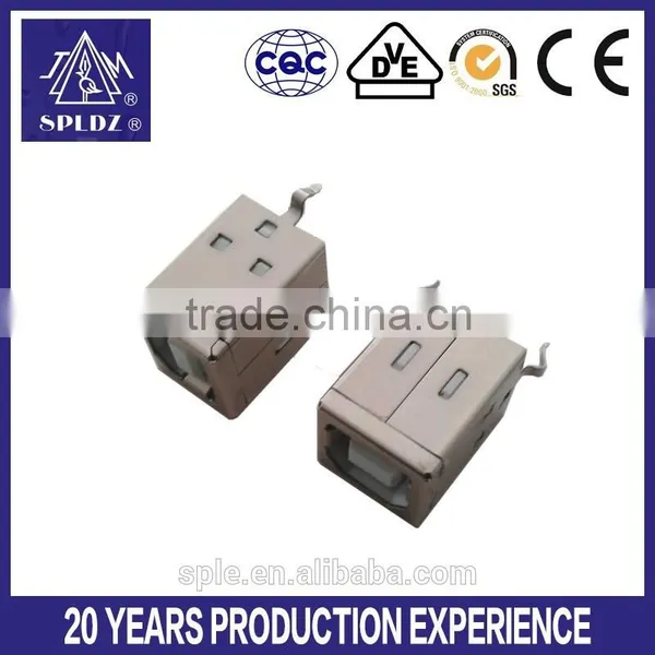 USB B Type Connector,180 Degree Vertical Usb Connector
