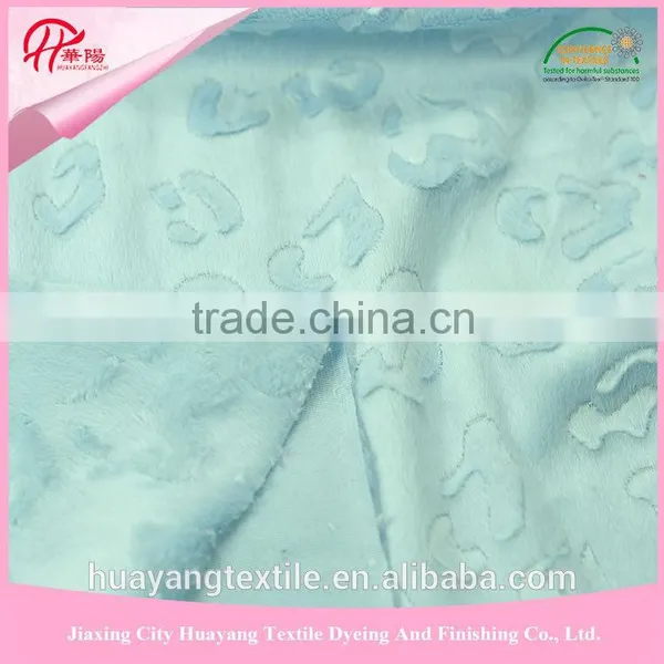 ef Kintted Embossing Short Pile Super Soft Velboa/velvet Fabric for Toy