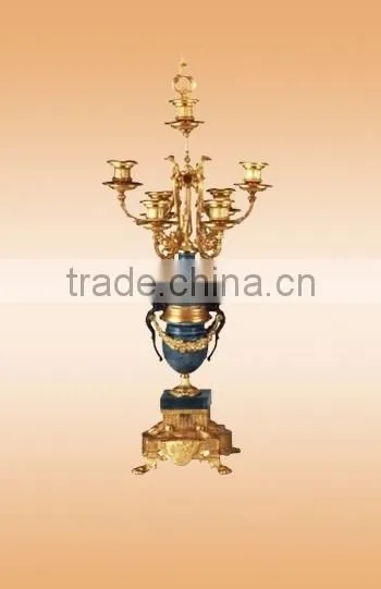 An Imitation Antique Gilt Brass "Victory Cup" Candle Holders JGLT36A