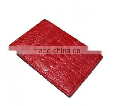 Ostrich Leather Card Clip Wallet SOCW-004 photo-2