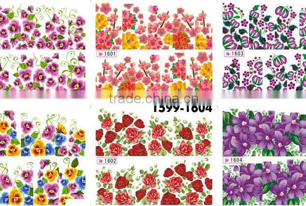 2016 New Beauty Flowers Color Nail Art Sticker Water Transfer photo-4