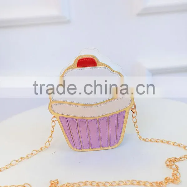 2016 Hot Selling Wallet Ice Cream Coin Purse Girl Cute Wallet With Chain photo-2