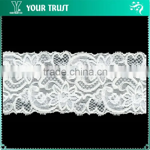 Width 1.3 Centimeter Trimming For Underwear White Stretch Elastic Lace photo-4