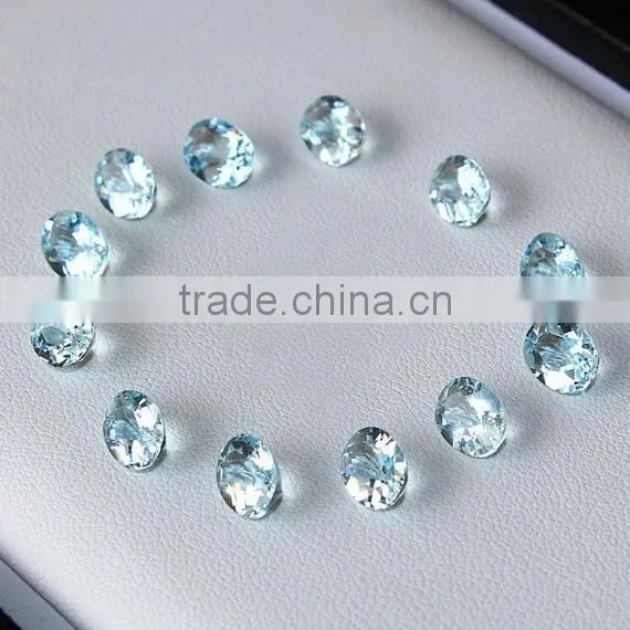 Top Grade Quality Blue Topaz Oval Faceted Loose Gemstones photo-2
