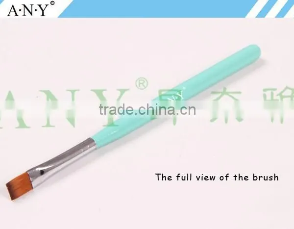 ANY Nail Art Gel Painting Wood Handle Flat Nail Art Gel Brush Nylon Hair photo-2