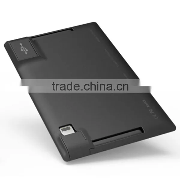 2016 Fashion Ultra-thin Credit Card Size Charging Sync Battery Micro USB Mobile Power Bank photo-2